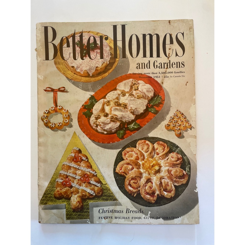 Better Homes and Gardens Magazine December 1951 Vintage Christmas Recipes Ads